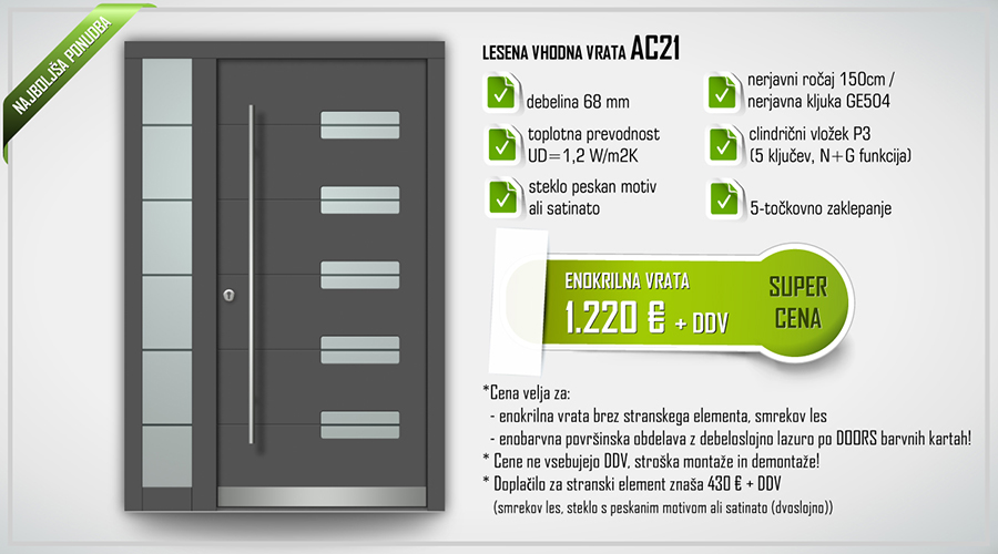 vhodna vrata akcija AC21