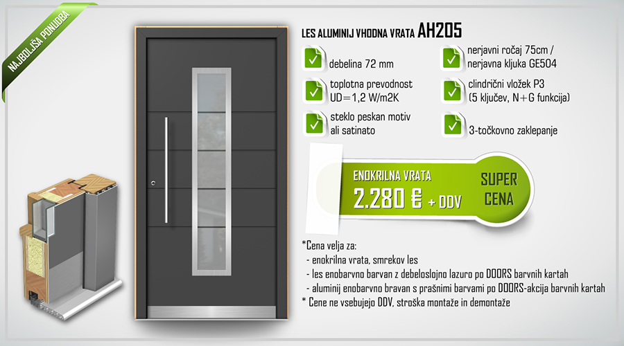 vhodna vrata akcija AH205